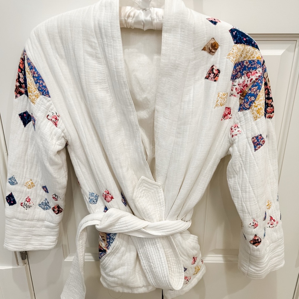 Anthropologie Patchwork Wrap Jacket - Xs - image 2